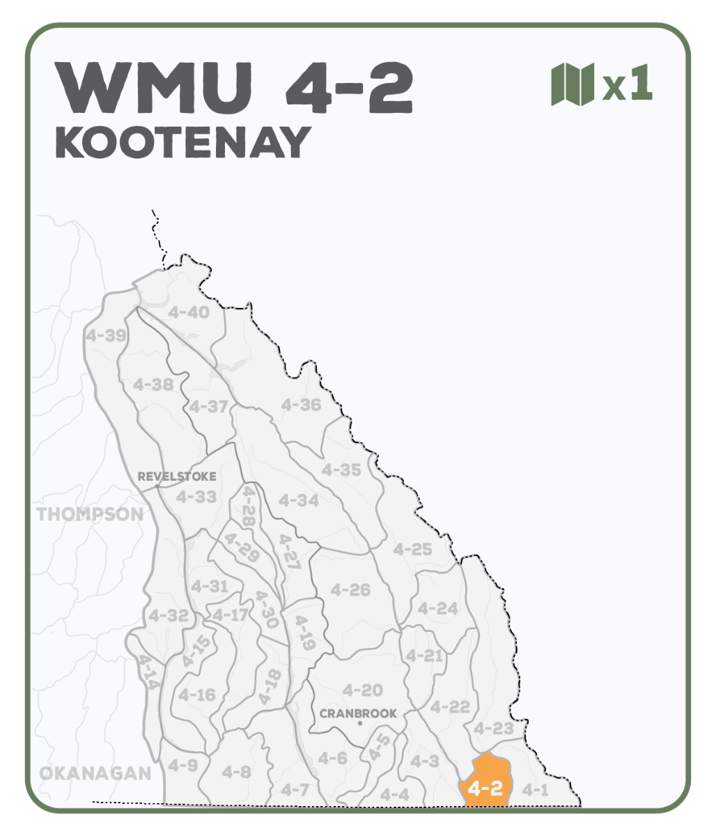 WMU 4-2 Kootenay Region - Hunting Topo BC - Backroad Maps