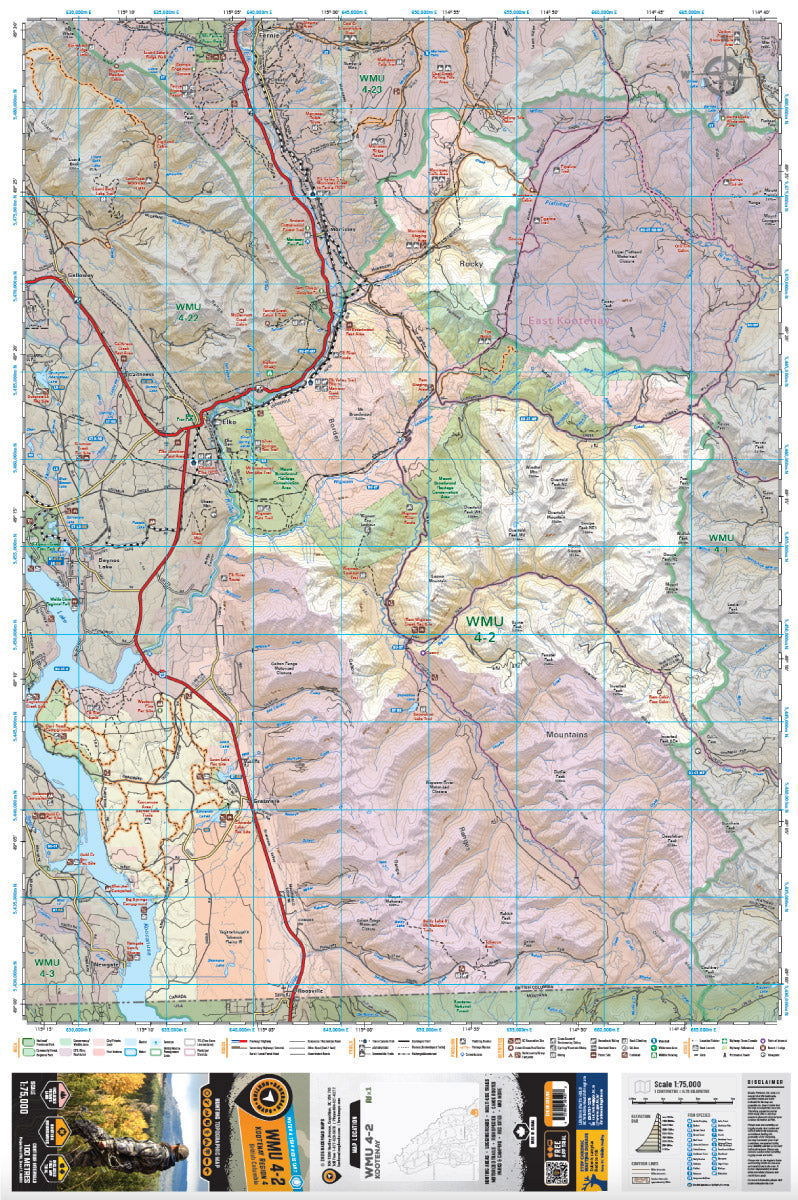 WMU 4-2 Kootenay Region - Hunting Topo BC - Backroad Maps