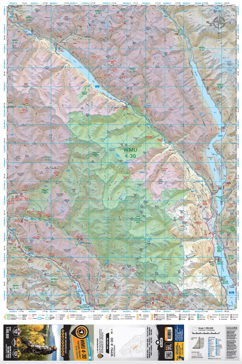 WMU 4-30 Kootenay Region - Hunting Topo-BC - Backroad Maps
