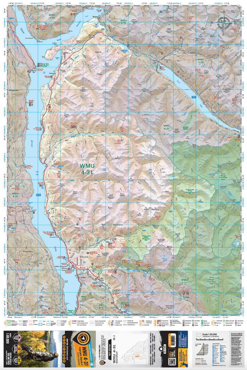 WMU 4-31 Kootenay Region - Hunting Topo BC - Backroad Maps