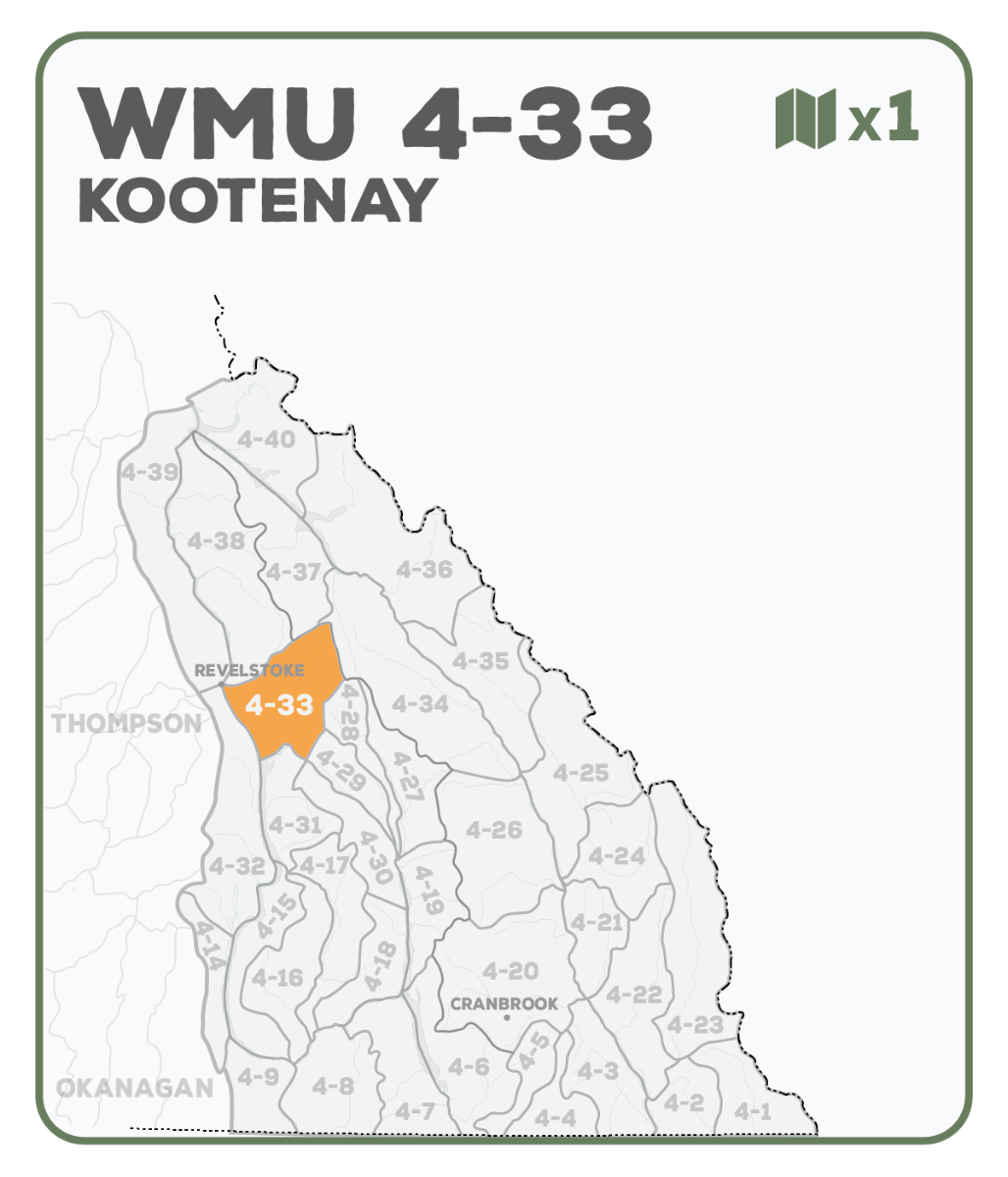 WMU 4-33 Kootenay Region - Hunting Topo BC - Backroad Maps