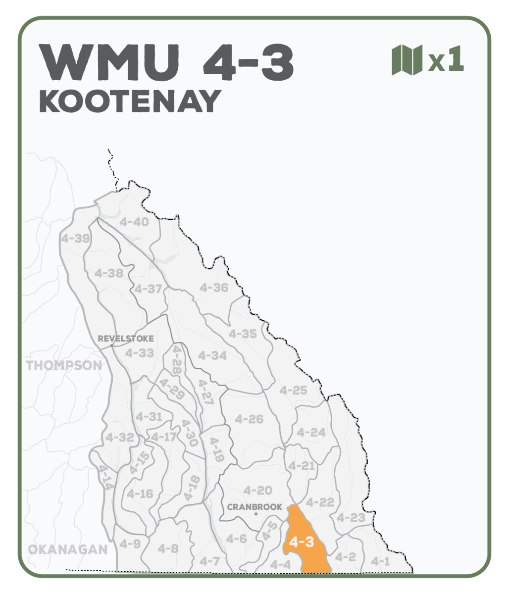 WMU 4-3 Kootenay Region - Hunting Topo BC - Backroad Maps