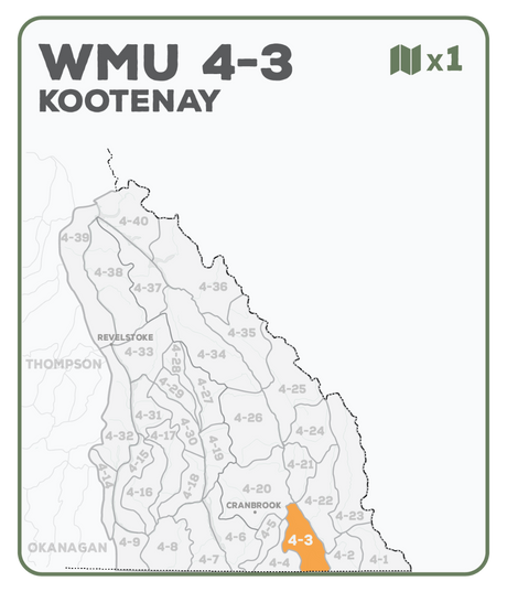 WMU 4-3 Kootenay Region - Hunting Topo BC - Backroad Maps