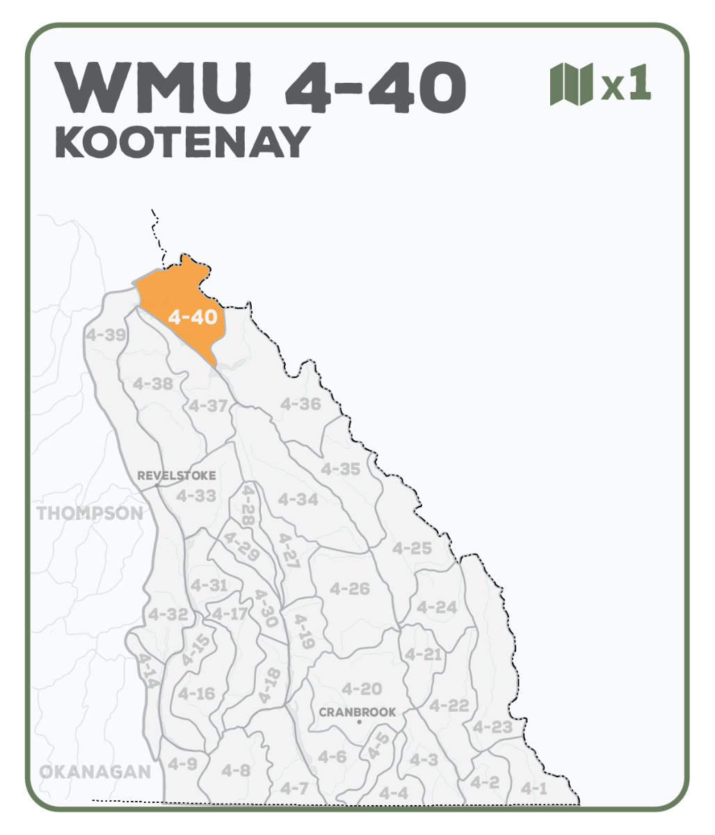 WMU 4-40 Kootenay Region - Hunting Topo BC - Backroad Maps