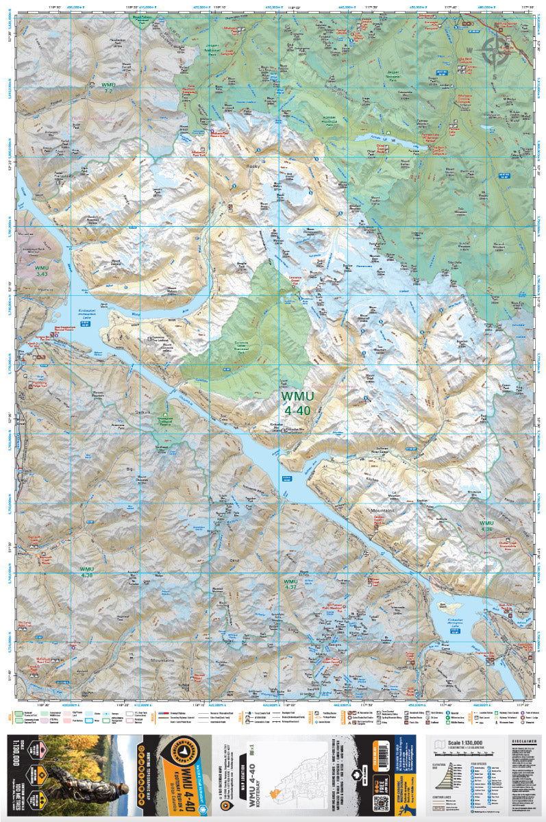 WMU 4-40 Kootenay Region - Hunting Topo BC - Backroad Maps