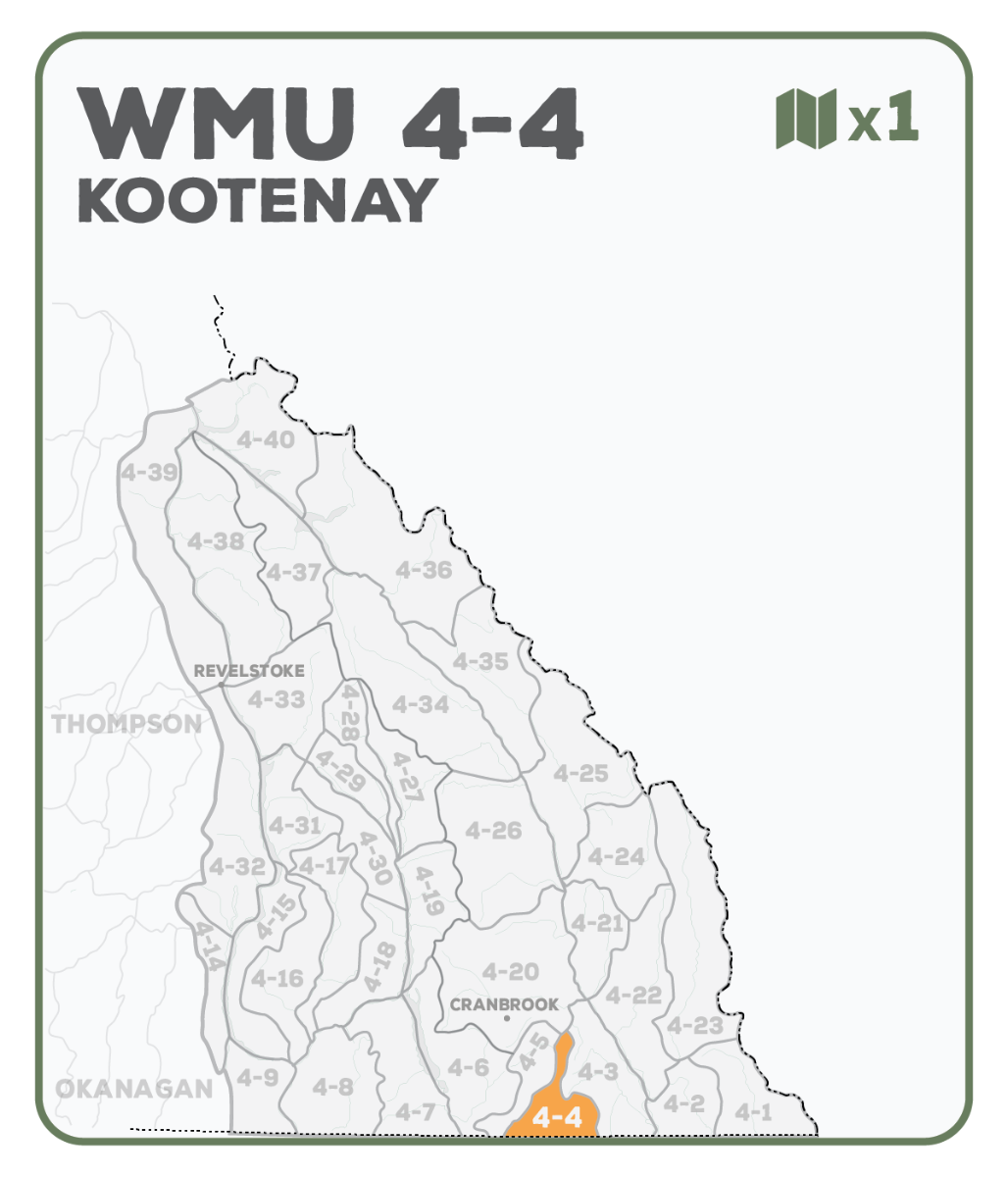 WMU 4-4 Kootenay Region - Hunting Topo BC - Backroad Maps