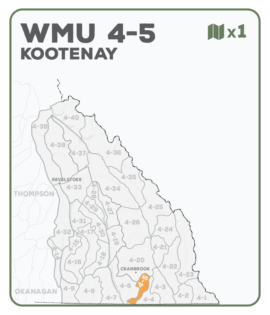 WMU 4-5 Kootenay Region - Hunting Topo BC - Backroad Maps