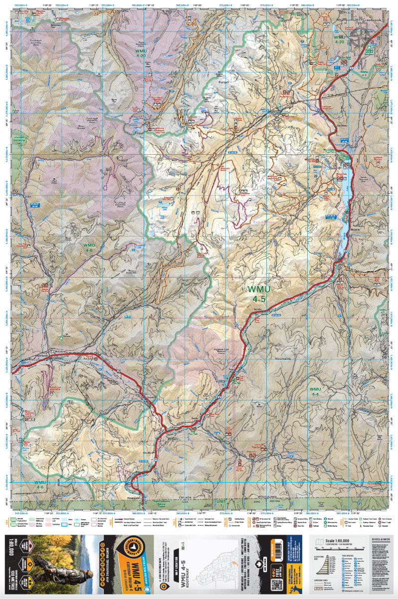 WMU 4-5 Kootenay Region - Hunting Topo BC - Backroad Maps