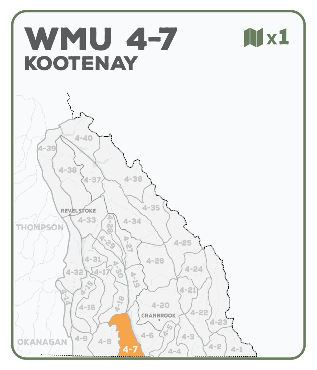 WMU 4-7 Kootenay Region - Hunting Topo BC - Backroad Maps