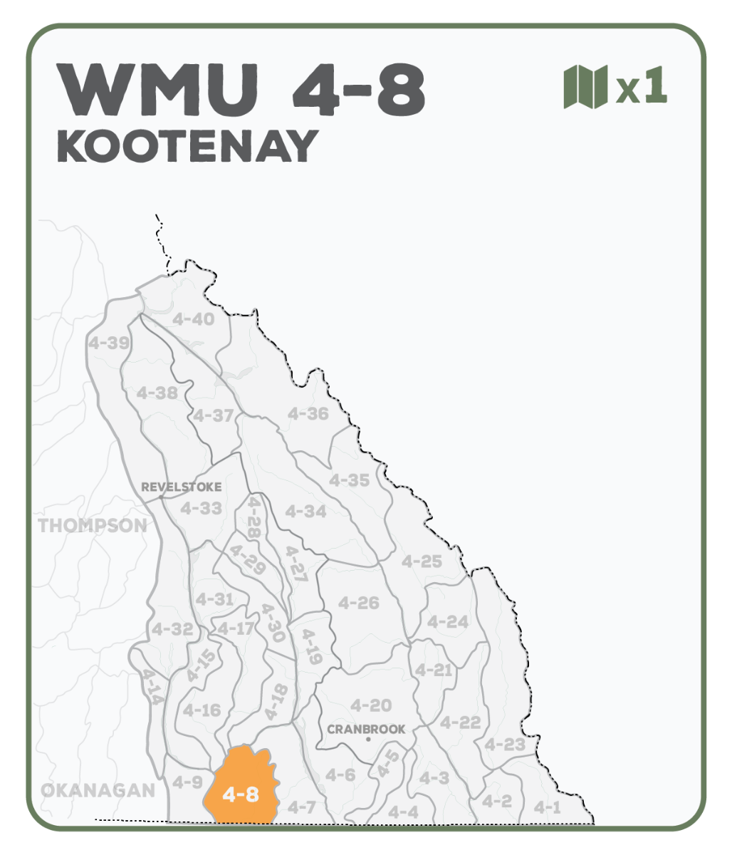 WMU 4-8 Kootenay Region - Hunting Topo BC - Backroad Maps