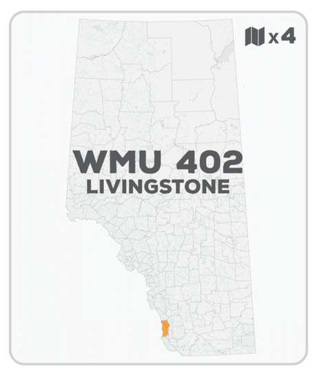 WMU 402 Hunting Bundle - Livingstone Alberta (4 maps) - Hunting Bundle