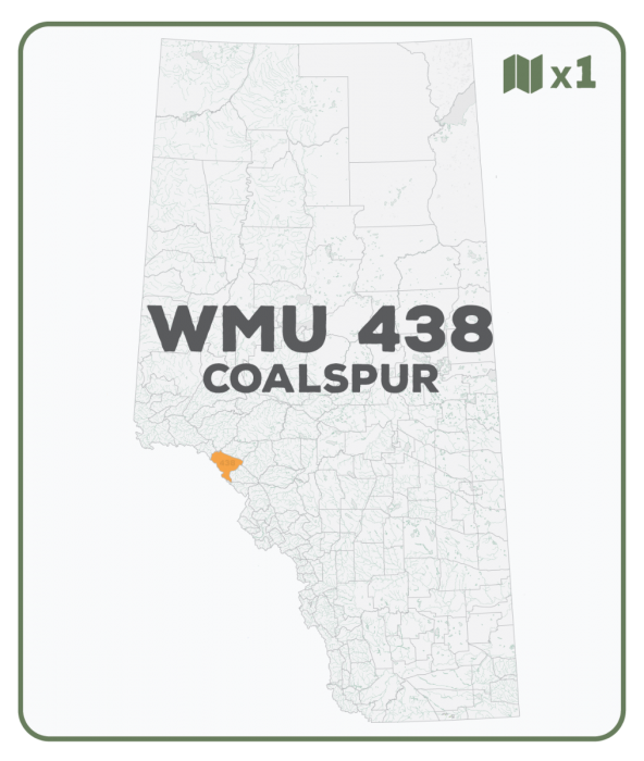WMU 438 Coalspur - Hunting Topo Alberta - Backroad Maps