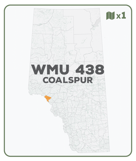 WMU 438 Coalspur - Hunting Topo Alberta - Backroad Maps