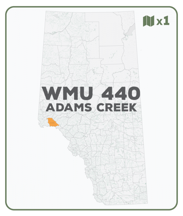 WMU 440 Adams Creek - Hunting Topo Alberta - Backroad Maps