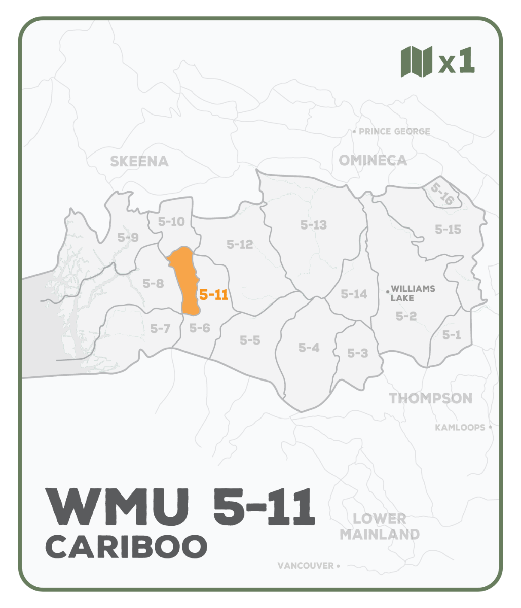 WMU 5-11 Cariboo Region - Hunting Topo BC - Backroad Maps