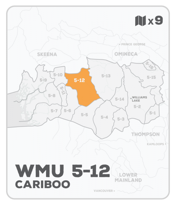 WMU 5-12 Hunting Bundle - Cariboo Region BC (9 maps) - Hunting Bundle
