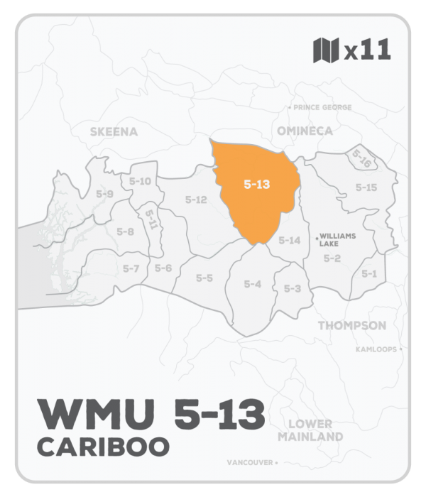 WMU 5-13 Hunting Bundle - Cariboo Region BC (11 maps) - Hunting Bundle