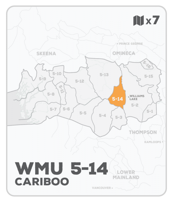 WMU 5-14 Hunting Bundle - Cariboo Region BC (7 maps) - Hunting Bundle