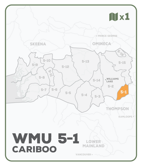 WMU 5-1 Cariboo Region - Hunting Topo BC - Backroad Maps