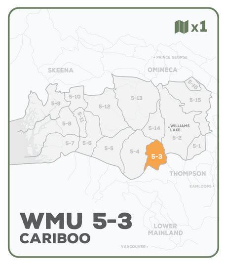 WMU 5-3 Cariboo Region - Hunting Topo BC - Backroad Maps
