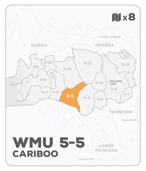 WMU 5-5 Hunting Bundle - Cariboo Region BC (8 maps) - Hunting Bundle