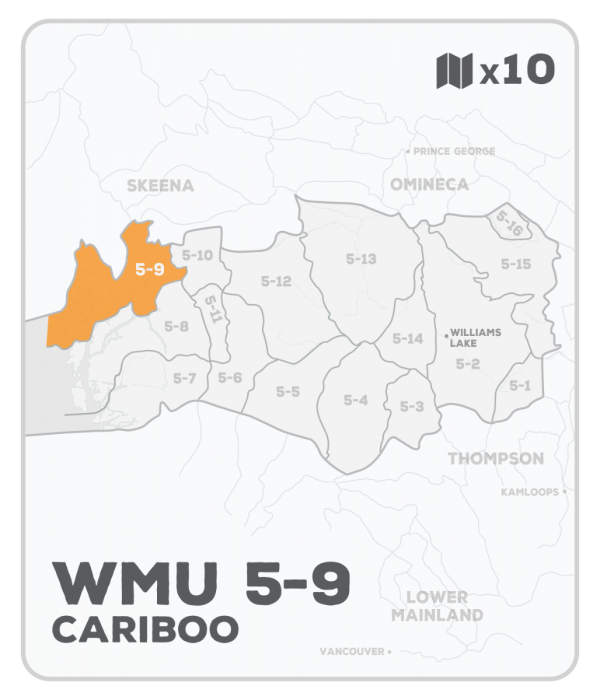 WMU 5-9 Hunting Bundle - Cariboo Region BC (10 maps) - Hunting Bundle