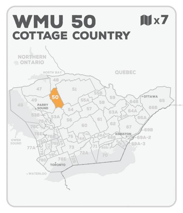 WMU 50 Hunting Bundle - Cottage Country Ontario (7 maps) - Hunting Bundle