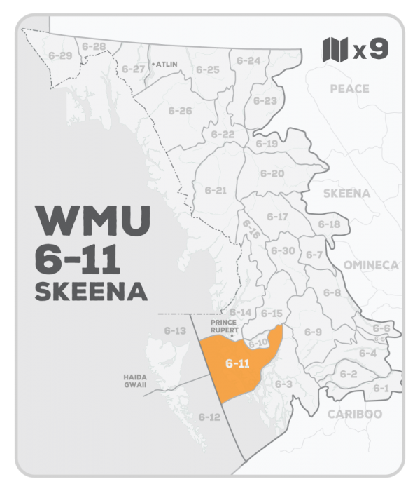 WMU 6-11 Hunting Bundle - Skeena Region BC (9 maps) - Hunting Bundle