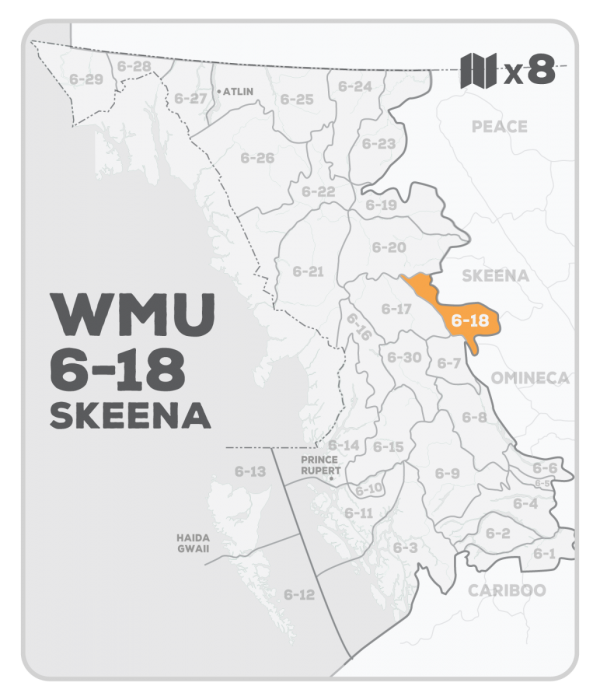 WMU 6-18 Hunting Bundle - Skeena Region BC (8 maps) - Hunting Bundle