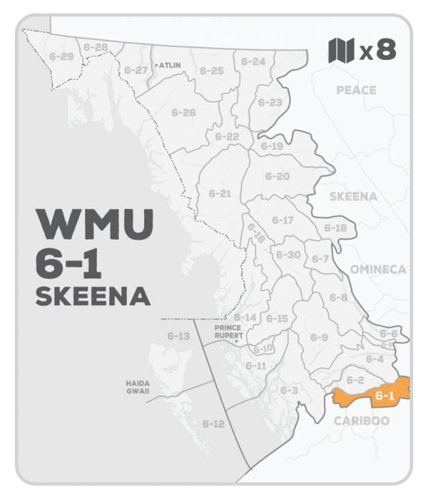 WMU 6-1 Hunting Bundle - Skeena Region BC (8 maps) - Hunting Bundle