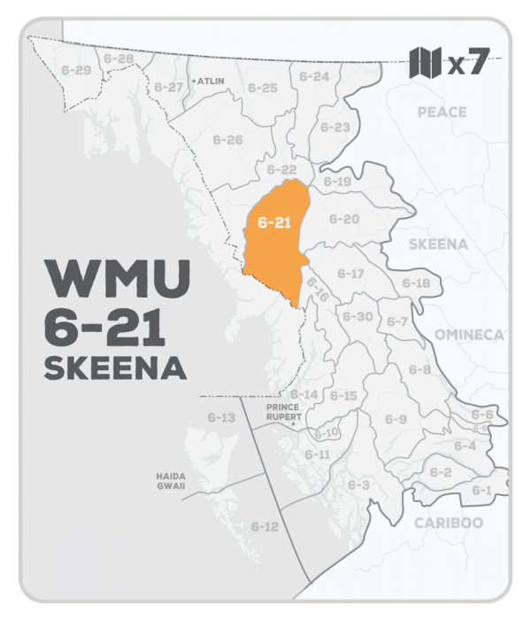 WMU 6-21 Hunting Bundle - Skeena Region BC (7 maps) - Hunting Bundle