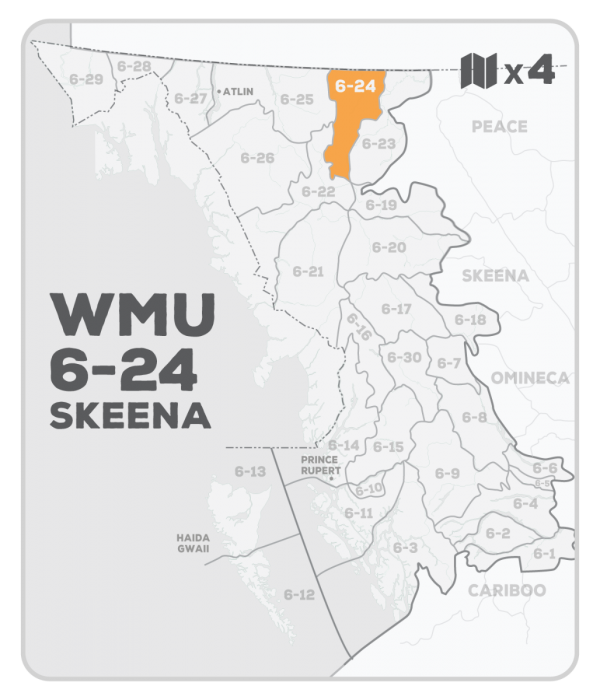 WMU 6-24 Hunting Bundle - Skeena Region BC (4 maps) - Hunting Bundle