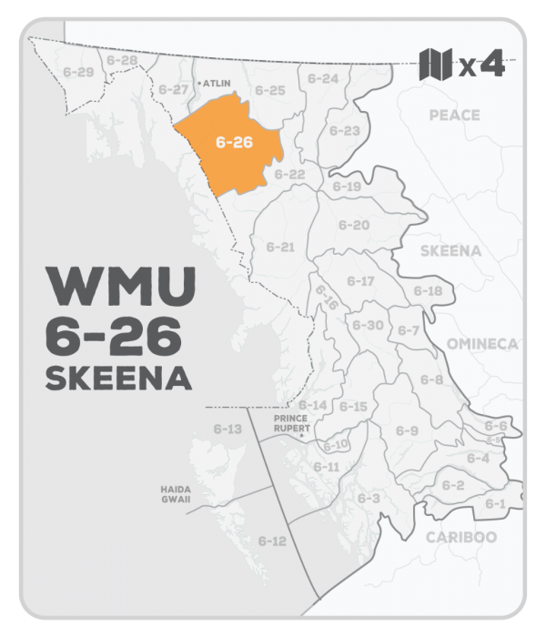 WMU 6-26 Hunting Bundle - Skeena Region BC (4 maps) - Hunting Bundle