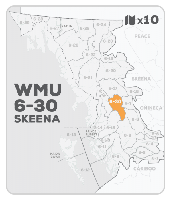 WMU 6-30 Hunting Bundle - Skeena Region BC (10 maps) - Hunting Bundle