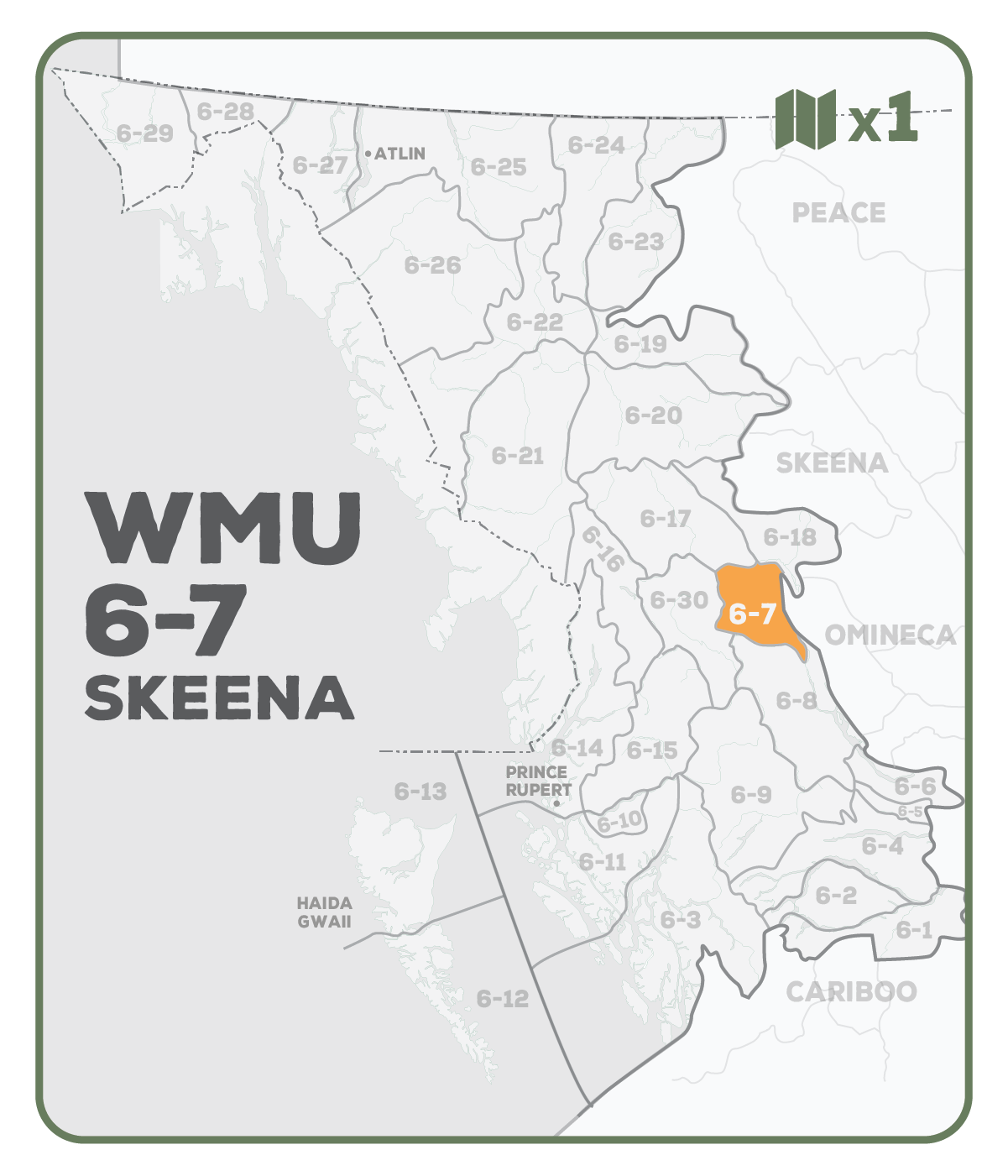 WMU 6-7 Skeena Region - Hunting Topo BC - Backroad Maps