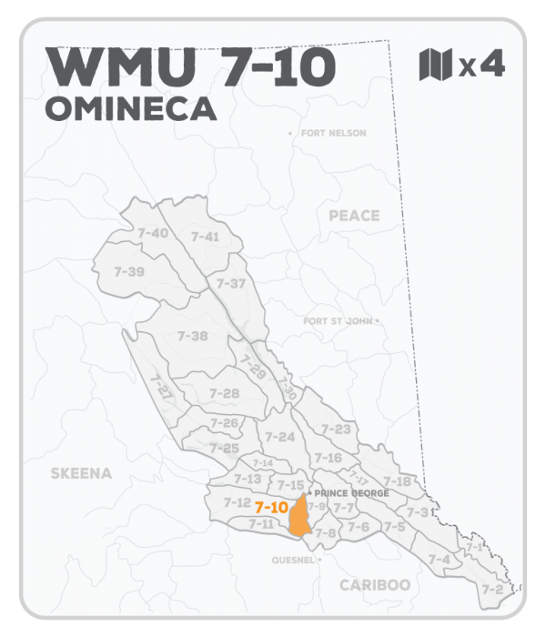 WMU 7-10 Hunting Bundle - Omineca Region BC - Backroad Maps