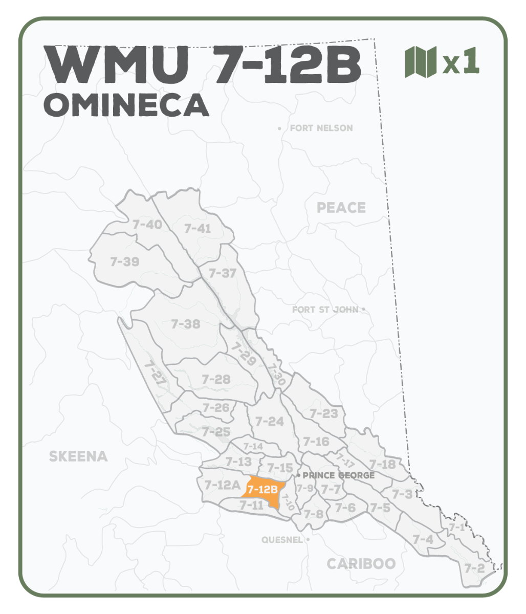WMU 7-12 Zone B Omineca Region - Hunting Topo BC - Backroad Maps