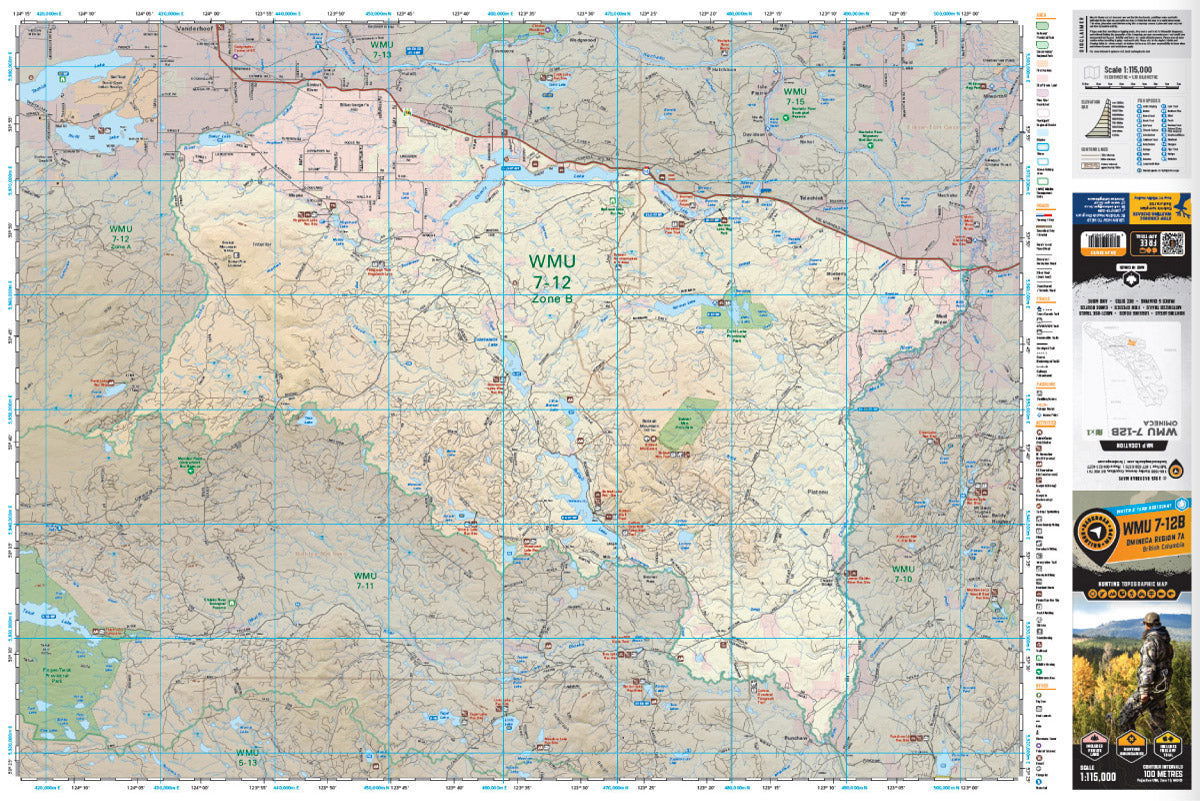 WMU 7-12 Zone B Omineca Region - Hunting Topo BC - Backroad Maps