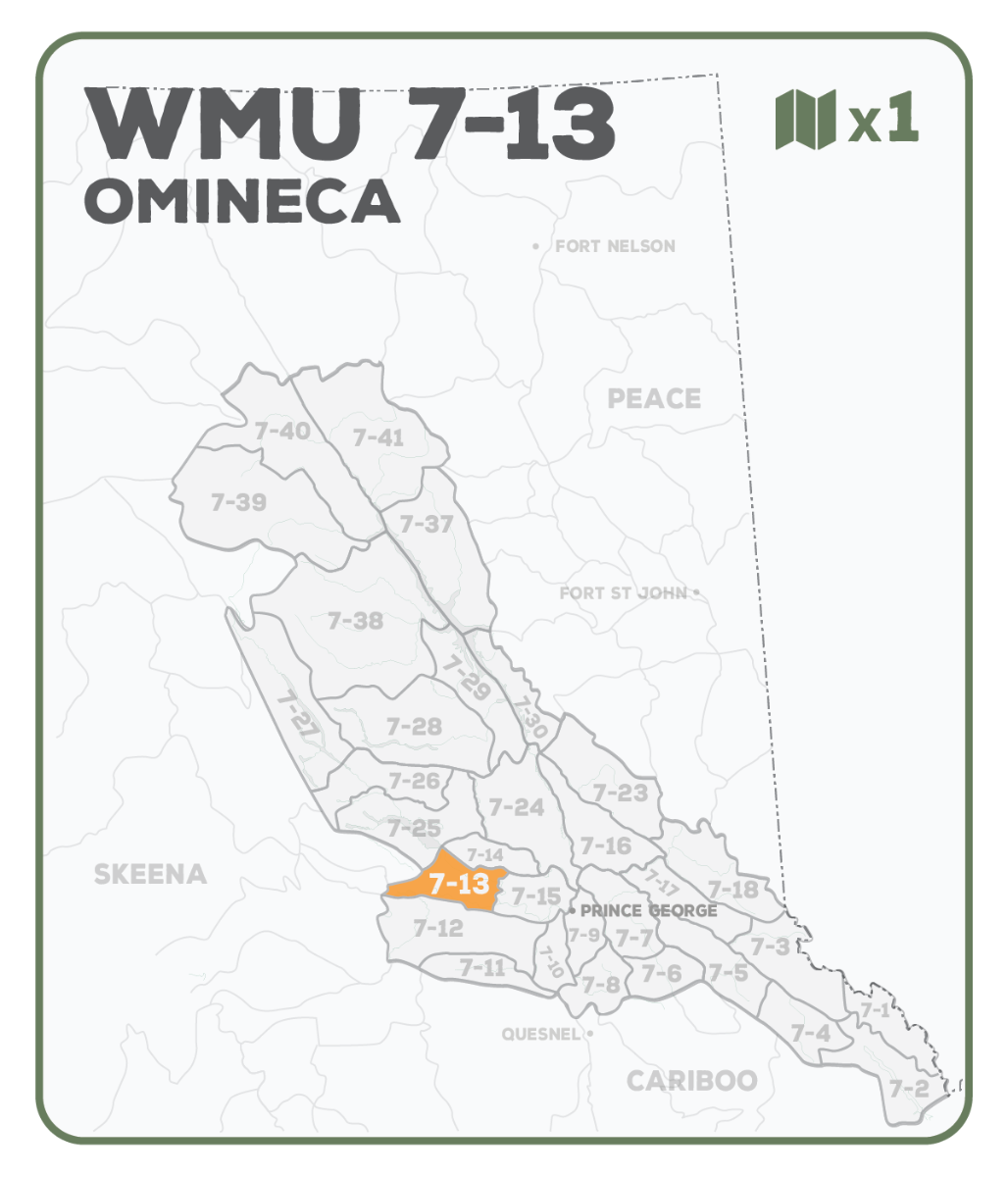 WMU 7-13 Omineca Region - Hunting Topo BC - Backroad Maps