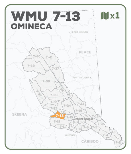 WMU 7-13 Omineca Region - Hunting Topo BC - Backroad Maps
