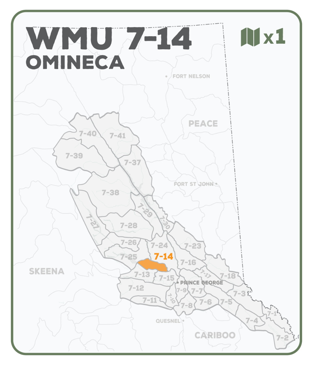 WMU 7-14 Omineca Region - Hunting Topo BC - Backroad Maps