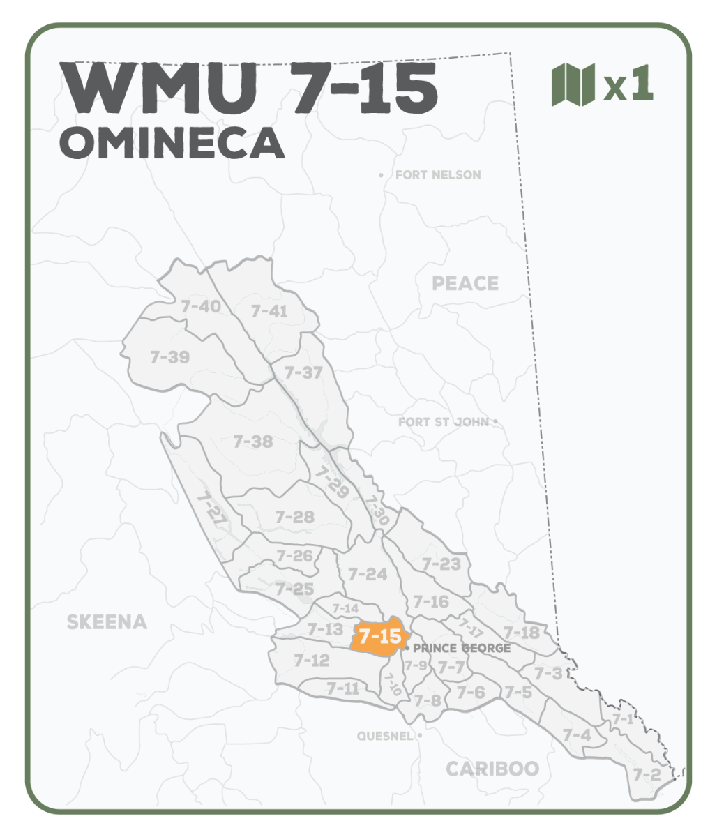 WMU 7-15 Omineca Region - Hunting Topo BC - Backroad Maps