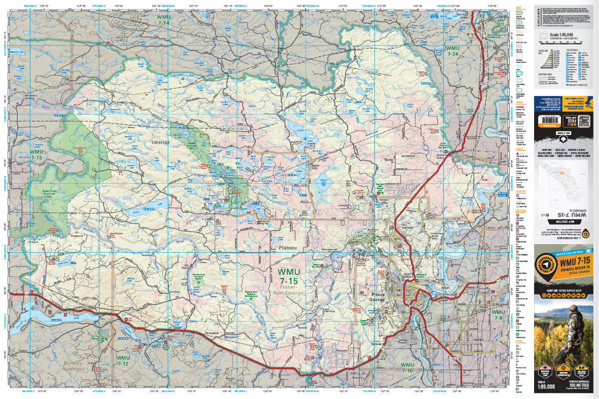 WMU 7-15 Omineca Region - Hunting Topo BC - Backroad Maps