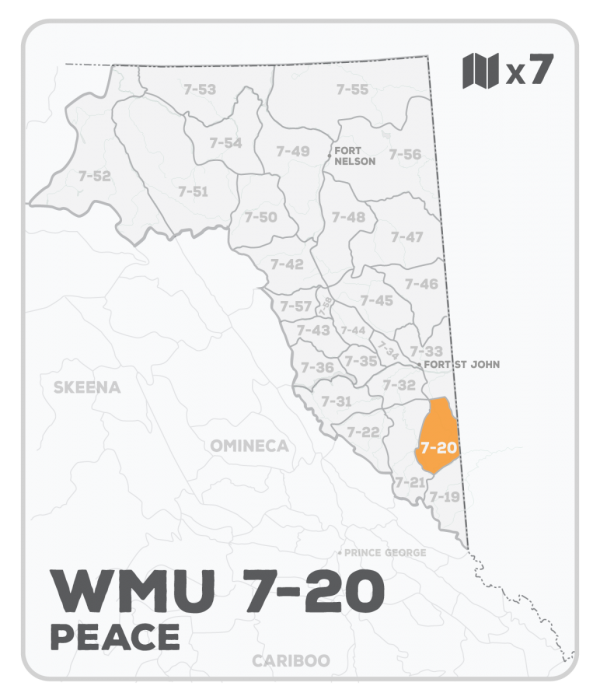 WMU 7-20 Hunting Bundle - Peace Region BC (7 maps) - Hunting Bundle