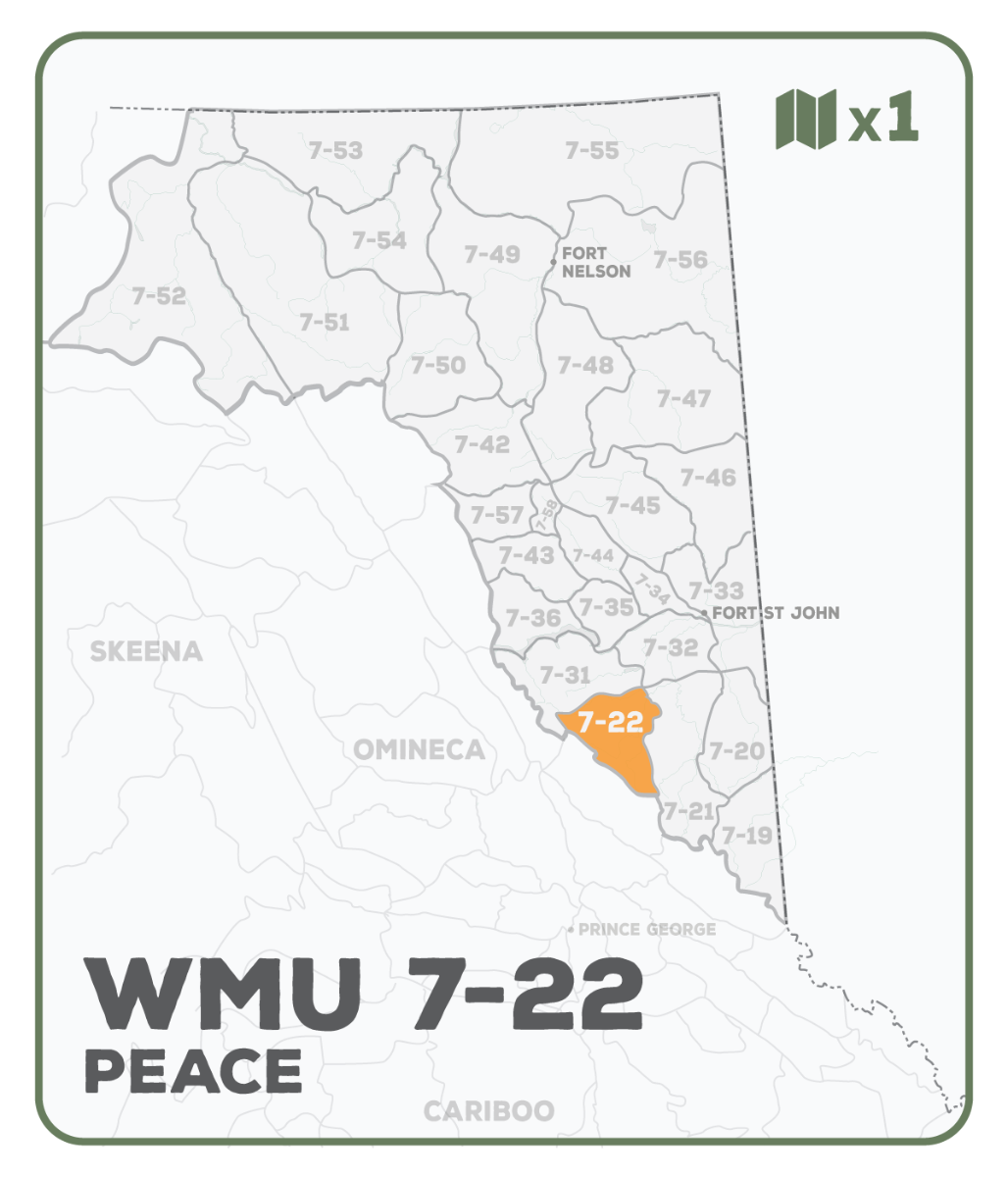 WMU 7-22 Peace Region - Hunting Topo BC - Backroad Maps