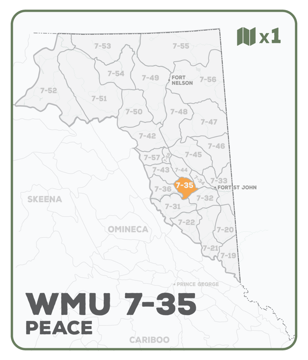 WMU 7-35 Peace Region - Hunting Topo BC - Backroad Maps