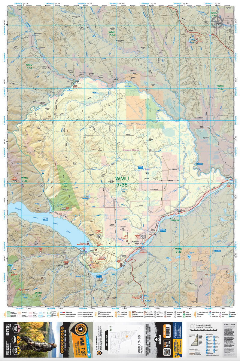 WMU 7-35 Peace Region - Hunting Topo BC - Backroad Maps
