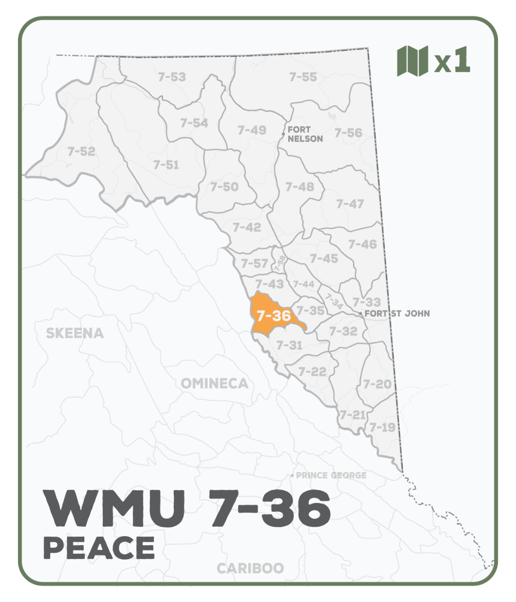 WMU 7-36 Peace Region - Hunting Topo BC - Backroad Maps