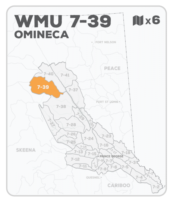 WMU 7-39 Hunting Bundle - Omineca Region BC - Backroad Maps