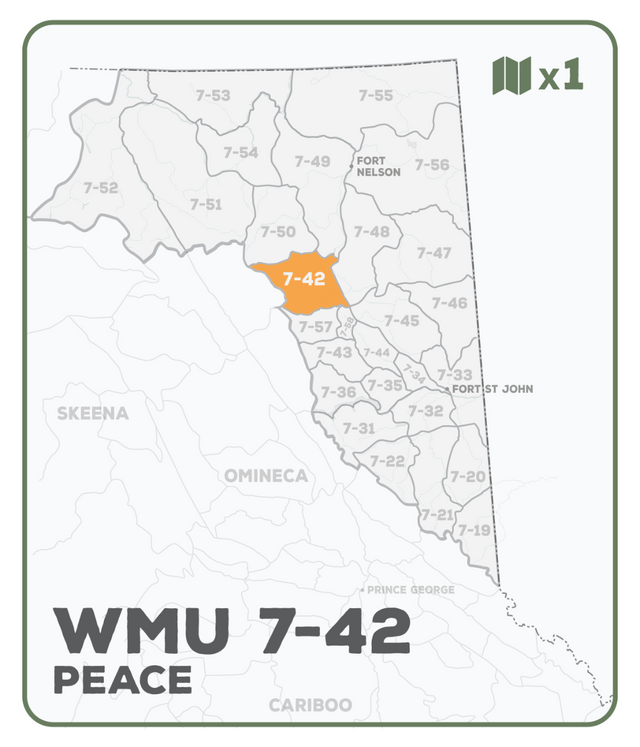 WMU 7-42 Peace Region - Hunting Topo BC - Backroad Maps